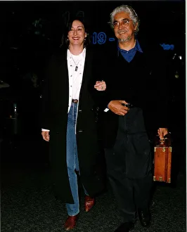 Anjelica Huston actress with her husband Robert Graham leaving Heathrow for Los Angeles Anjelica Huston actress with her husband Robert Graham leaving Heathrow for Los Angeles