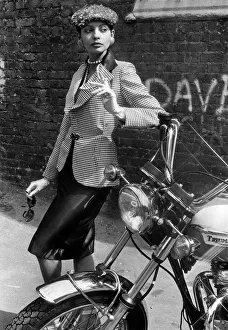 By Ann Chubb. The shapely cheek - jacketed suits in silky fabric are both from Brave New By Ann Chubb. The shapely cheek - jacketed suits in silky fabric are both from Brave New