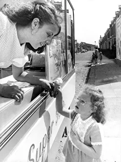 Anna Kane in her ice cream van helps little Mandy Harkness to learn the Green Cross Code Anna Kane in her ice cream van helps little Mandy Harkness to learn the Green Cross Code