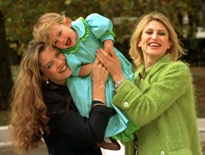 Annabel Croft former tennis star with daughter Amber and model actress Paula Hamilton at Annabel Croft former tennis star with daughter Amber and model actress Paula Hamilton at
