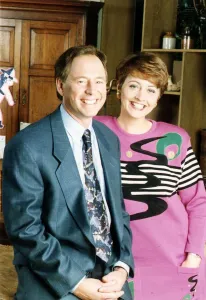 Anne Diamond TV Presenter TVAM with co-presenter Nick Owen Anne Diamond TV Presenter TVAM with co-presenter Nick Owen