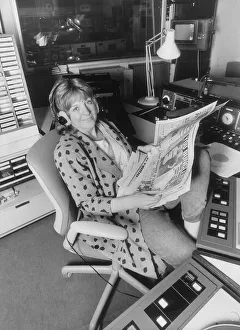 Anne Robinson TV Presenter May1987, in the Radio 2 Studio where she is DJ for a week Anne Robinson TV Presenter May1987, in the Radio 2 Studio where she is DJ for a week