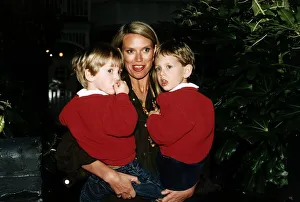 Anneka Rice tv presenter with her two sons Joshua and Thomas Anneka Rice tv presenter with her two sons Joshua and Thomas