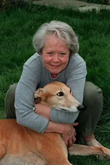 Annette Crosbie Actress April 98 With one of her greyhound dogs A©Mirrorpix Annette Crosbie Actress April 98 With one of her greyhound dogs A©Mirrorpix