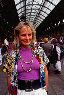 Annie Miles British actress in marketplace October 1989 Annie Miles British actress in marketplace October 1989
