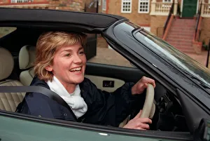 Anthea Turner TV Presenter December 1996. Sitting in her car Anthea Turner TV Presenter December 1996. Sitting in her car