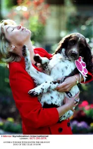 Anthea Turner TV Presenter with Hattie October 1998 Television Presenter Anthea Anthea Turner TV Presenter with Hattie October 1998 Television Presenter Anthea