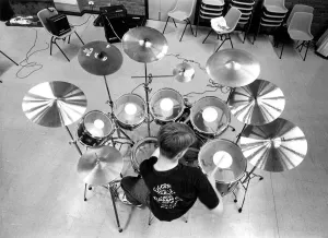 Anthony Devlin is shown some of the tricks of the trade at a rock schol in August 1988 Anthony Devlin is shown some of the tricks of the trade at a rock schol in August 1988