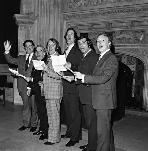 Some of the anti-Common Market MP's at Westminster rehearse their song 'Nine Some of the anti-Common Market MP's at Westminster rehearse their song 'Nine
