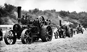 Into the arena come some of the mighty steam giants at the steam traction engine rally Into the arena come some of the mighty steam giants at the steam traction engine rally