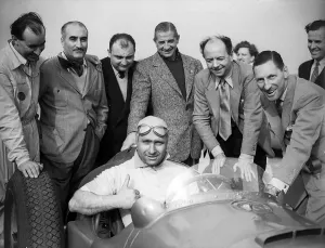 Argentinian motor racing champion Juan Manuel Fangio July 1951 Argentinian motor racing champion Juan Manuel Fangio July 1951