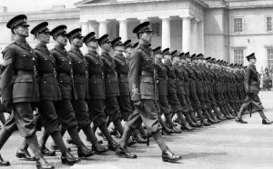 Army. Officers seen here during the passing out parade at Sandhurst. 3rd May 1937 Army. Officers seen here during the passing out parade at Sandhurst. 3rd May 1937