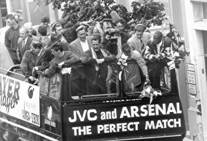 Arsenal celebrate winning the Coca-Cola Cup. 17th May 1993 Arsenal celebrate winning the Coca-Cola Cup. 17th May 1993