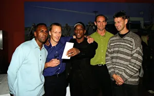 Arsenal striker Ian Wright at his party to celebrate breaking Cliff Bastin' Arsenal striker Ian Wright at his party to celebrate breaking Cliff Bastin'
