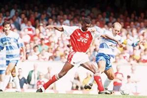 Arsenal v QPR league match at Highbury August 1991. QPR' Arsenal v QPR league match at Highbury August 1991. QPR'