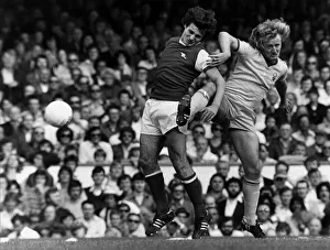 Arsenal versus Nottingham Forrest, 1977. Kenny Burns tackles Frank Stapleton Arsenal versus Nottingham Forrest, 1977. Kenny Burns tackles Frank Stapleton