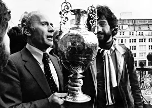 Aston Villa Manager Ron Saunders and Denis Mortimer captain with the League Championship Aston Villa Manager Ron Saunders and Denis Mortimer captain with the League Championship