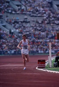 Athlete Brendan Foster running in the Olympic Games 1980 Athlete Brendan Foster running in the Olympic Games 1980