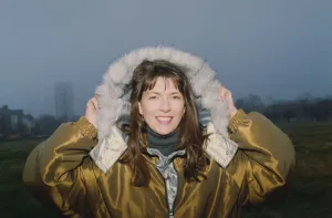 Athlete Steve Cram Karen Cram modelling a ski jacket - winter coat 1 Athlete Steve Cram Karen Cram modelling a ski jacket - winter coat 1