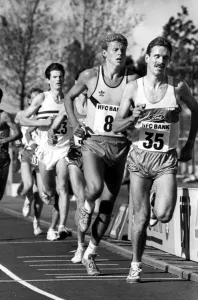 Athlete Steve Cram Steve Cram in action in the 5 Athlete Steve Cram Steve Cram in action in the 5