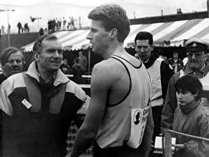 Athlete Steve Cram Steve Cram after being beaten into third place in Athlete Steve Cram Steve Cram after being beaten into third place in