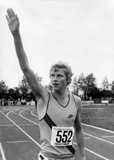 Athlete Steve Cram Steve Cram after he won the invitation mile at Athlete Steve Cram Steve Cram after he won the invitation mile at