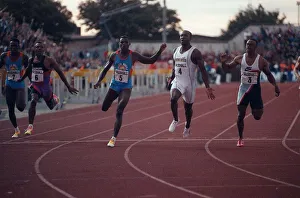 Athletics Gateshead July 1993 Linford Christie v Carl Lewis at Gateshead competing Athletics Gateshead July 1993 Linford Christie v Carl Lewis at Gateshead competing