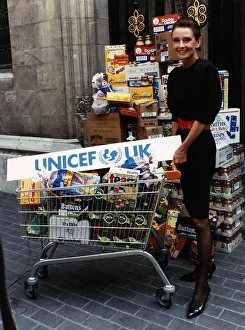 Audrey Hepburn launching the Supermarket Campaign for Unicef actress July 1989 Audrey Hepburn launching the Supermarket Campaign for Unicef actress July 1989