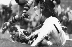 Australian Rugby player David Campese in action. 4th December 1988 Australian Rugby player David Campese in action. 4th December 1988