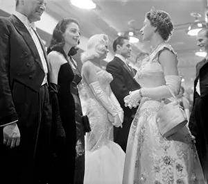 Ava Gardner with the Queen during a Royal Command Film Performance, October 1955 Ava Gardner with the Queen during a Royal Command Film Performance, October 1955