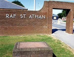 Aviation - RAF St Athan - The entrance to the airbase - 15th July 1994 Aviation - RAF St Athan - The entrance to the airbase - 15th July 1994