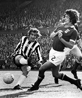 A bad one for Newcastle's Micky Burns as his shot cannons off Geroge Burley A bad one for Newcastle's Micky Burns as his shot cannons off Geroge Burley