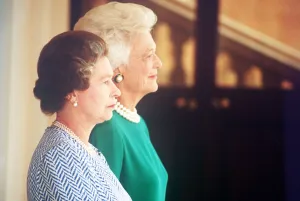 Barbara Bush June 1989 First Lady of the United States of America with Queen Elizabeth Barbara Bush June 1989 First Lady of the United States of America with Queen Elizabeth