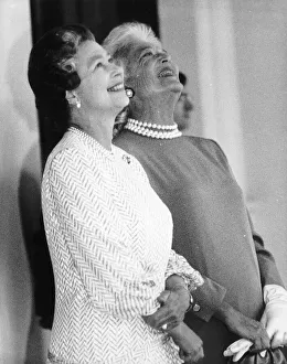 Barbara Bush, wife of President George Bush of the United States shares a joke with Her Barbara Bush, wife of President George Bush of the United States shares a joke with Her