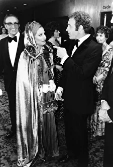 Barbra Streisand Singer and Actress with James Caan at the Royal Command Performance of Barbra Streisand Singer and Actress with James Caan at the Royal Command Performance of