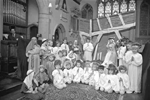 Barford church nativity scene. 15th December 1973 Barford church nativity scene. 15th December 1973