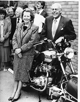 Baroness Margaret Thatcher and her late husband Denis during a visit to the L F Harris Baroness Margaret Thatcher and her late husband Denis during a visit to the L F Harris