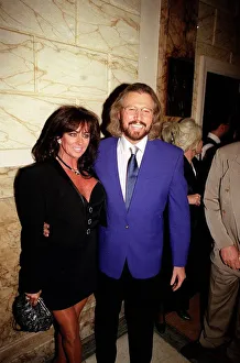 Barry gibb one of the three Bee Gee's with wife at the opening night of Barry gibb one of the three Bee Gee's with wife at the opening night of