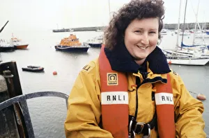 Barry lifeboat crew member Vicki Phillips. 19th January 1998 Barry lifeboat crew member Vicki Phillips. 19th January 1998