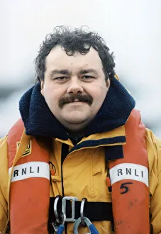 Barry lifeboat member Andy Lucas. 19th January 1998 Barry lifeboat member Andy Lucas. 19th January 1998