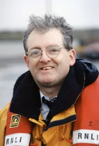 Barry lifeboat member Gerry Adams. 19th January 1998 Barry lifeboat member Gerry Adams. 19th January 1998