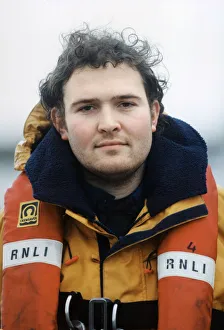 Barry lifeboat member Hugh Davies. 19th January 1998 Barry lifeboat member Hugh Davies. 19th January 1998