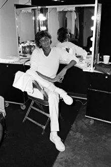 Barry Manilow in his dressing room after his concert at the Bay Front Arena, St Barry Manilow in his dressing room after his concert at the Bay Front Arena, St
