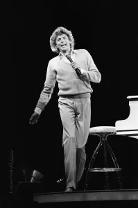 Barry Manilow during rehearsals for his concert at the Bay Front Arena, St Barry Manilow during rehearsals for his concert at the Bay Front Arena, St