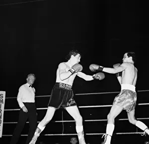 Barry McGuigan's defended his European Featherweight title against Farid Gallouze at Barry McGuigan's defended his European Featherweight title against Farid Gallouze at
