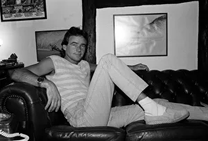 Barry Sheene rests at home after breaking his ankle, May 1985 Barry Sheene rests at home after breaking his ankle, May 1985