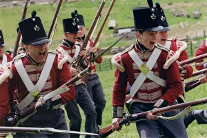 Battle re-enactments - Members of the 68th Regiment of Light Infantry during Battle re-enactments - Members of the 68th Regiment of Light Infantry during