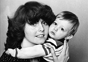 Battling Mum Kim Turley with her year-old son Daniel. November 1979 P006584 Battling Mum Kim Turley with her year-old son Daniel. November 1979 P006584