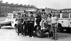 Beach patrol at Redcar seafront. 26th May 1980 Beach patrol at Redcar seafront. 26th May 1980