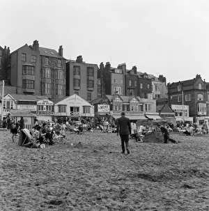 Beach scene at Scarborough, North Yorkshire. May 1964 Beach scene at Scarborough, North Yorkshire. May 1964